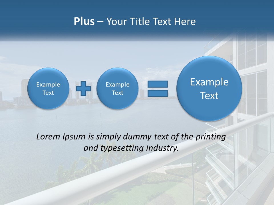 A View Of A Body Of Water From A Balcony PowerPoint Template