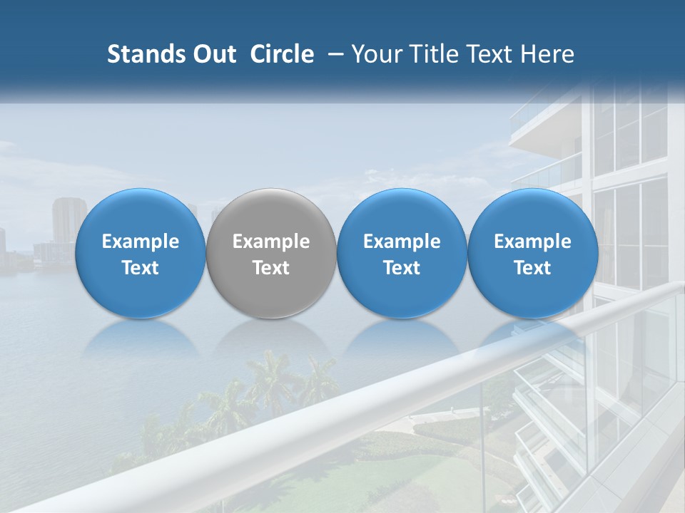 A View Of A Body Of Water From A Balcony PowerPoint Template