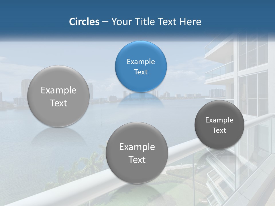 A View Of A Body Of Water From A Balcony PowerPoint Template
