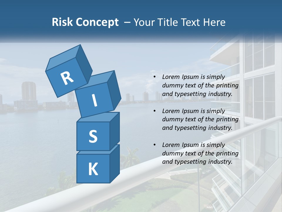 A View Of A Body Of Water From A Balcony PowerPoint Template