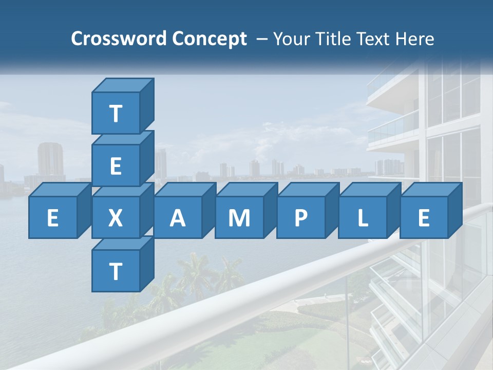 A View Of A Body Of Water From A Balcony PowerPoint Template