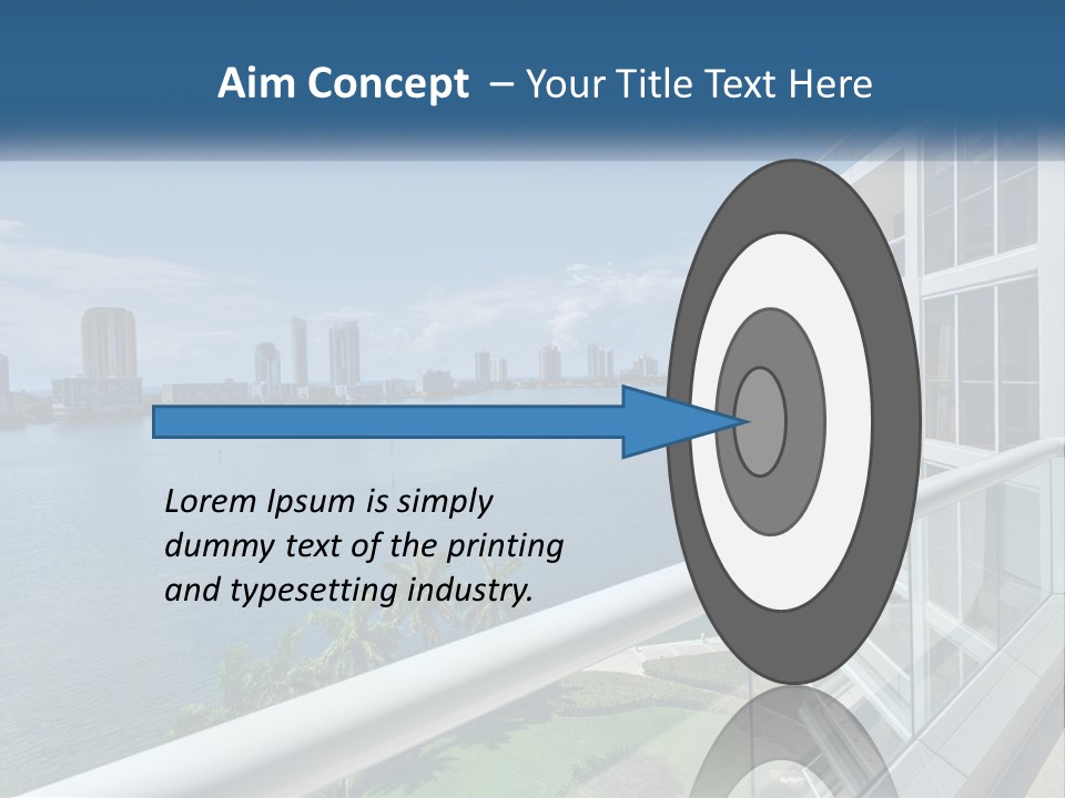A View Of A Body Of Water From A Balcony PowerPoint Template