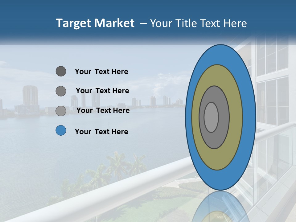 A View Of A Body Of Water From A Balcony PowerPoint Template