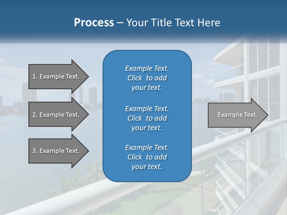 A View Of A Body Of Water From A Balcony PowerPoint Template