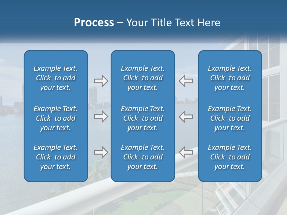 A View Of A Body Of Water From A Balcony PowerPoint Template