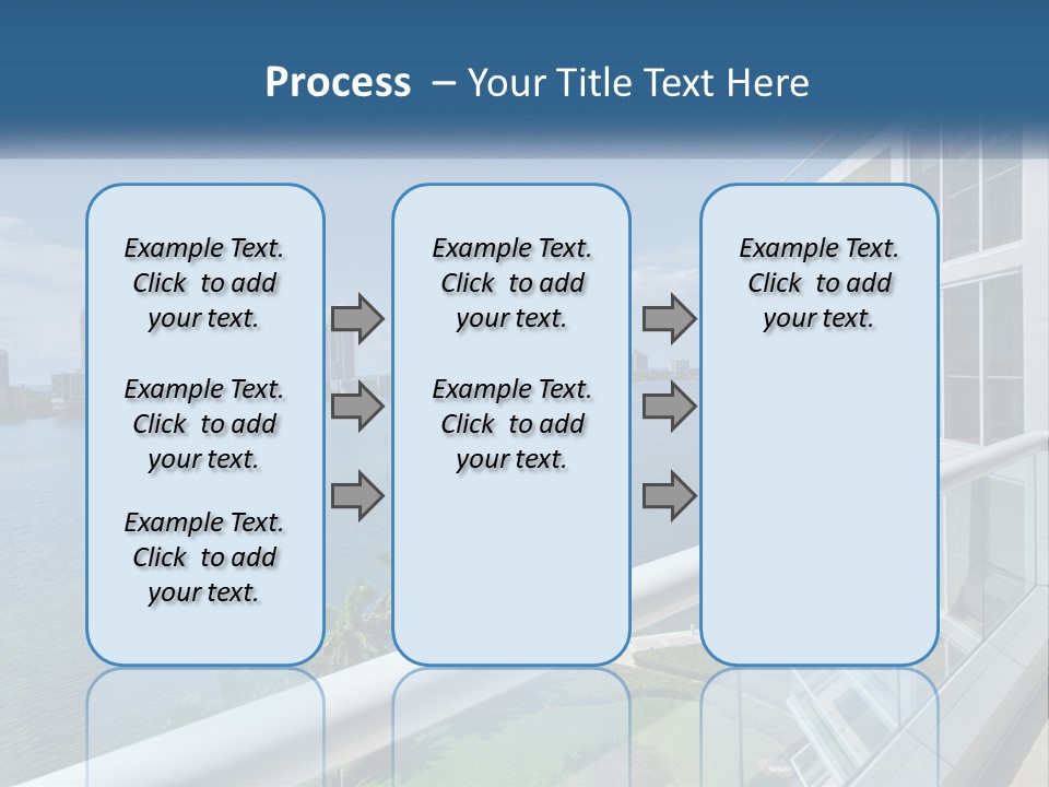 A View Of A Body Of Water From A Balcony PowerPoint Template