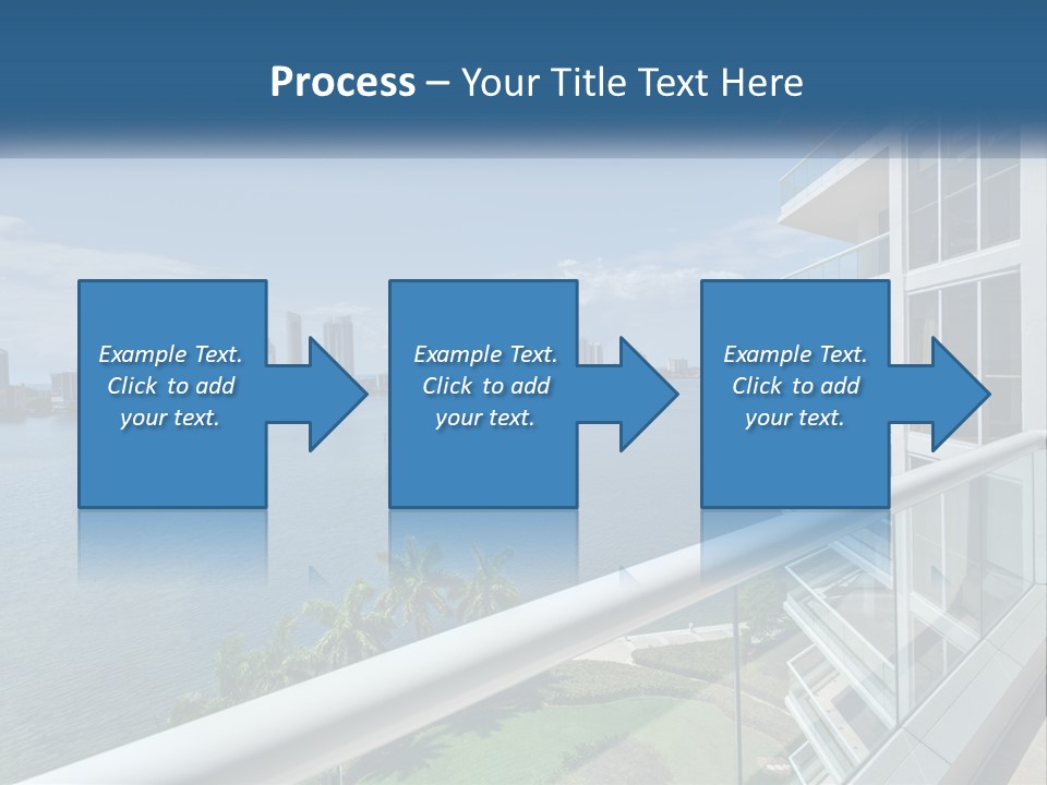 A View Of A Body Of Water From A Balcony PowerPoint Template