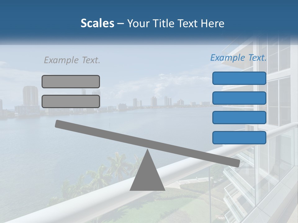 A View Of A Body Of Water From A Balcony PowerPoint Template