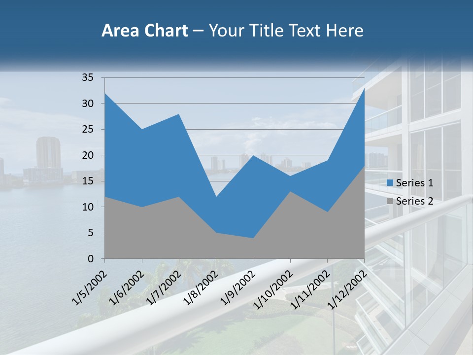 A View Of A Body Of Water From A Balcony PowerPoint Template