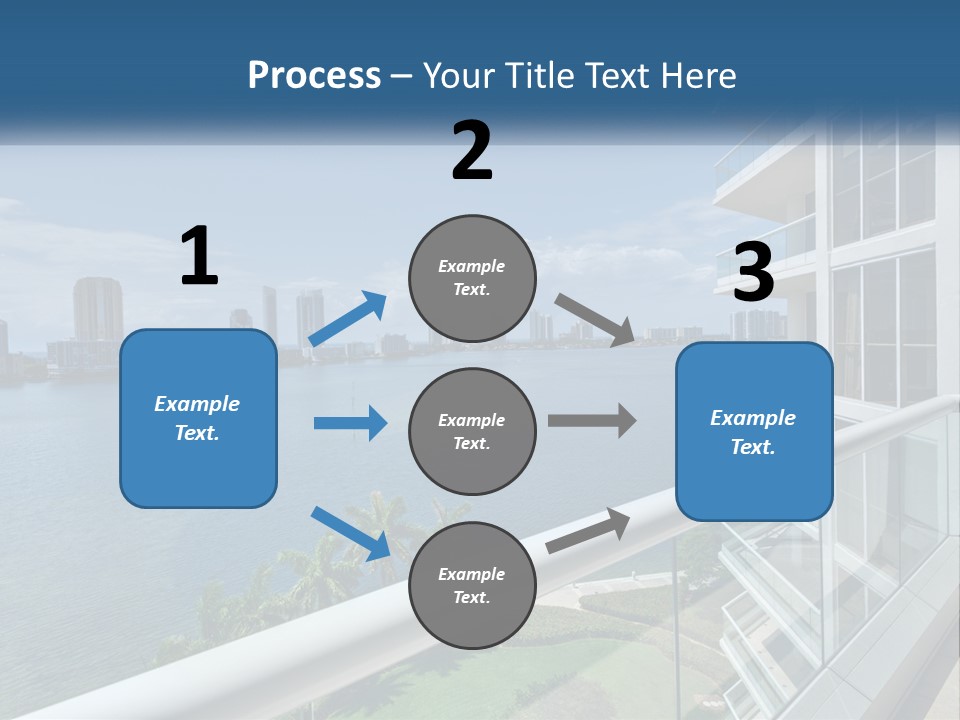 A View Of A Body Of Water From A Balcony PowerPoint Template