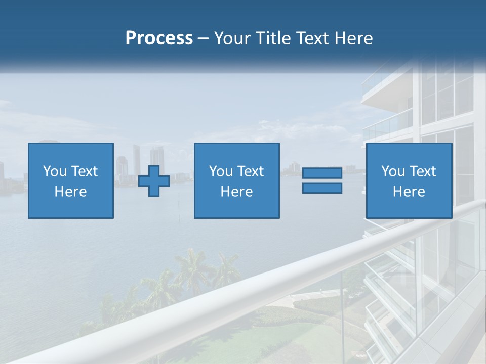 A View Of A Body Of Water From A Balcony PowerPoint Template