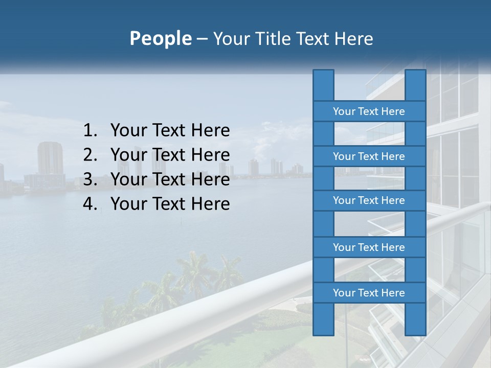 A View Of A Body Of Water From A Balcony PowerPoint Template