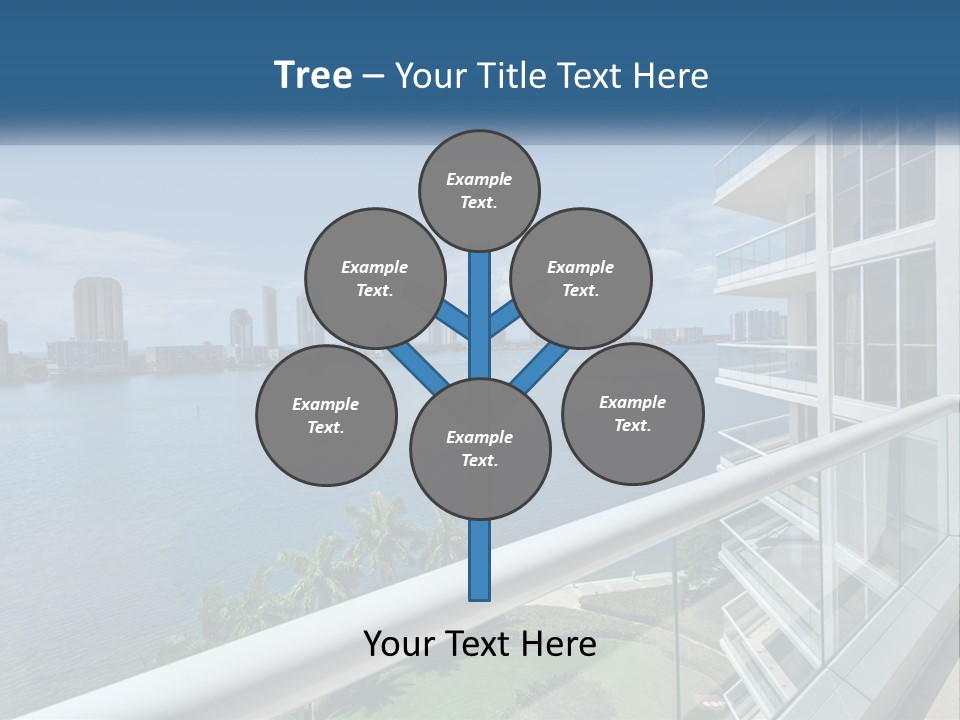 A View Of A Body Of Water From A Balcony PowerPoint Template
