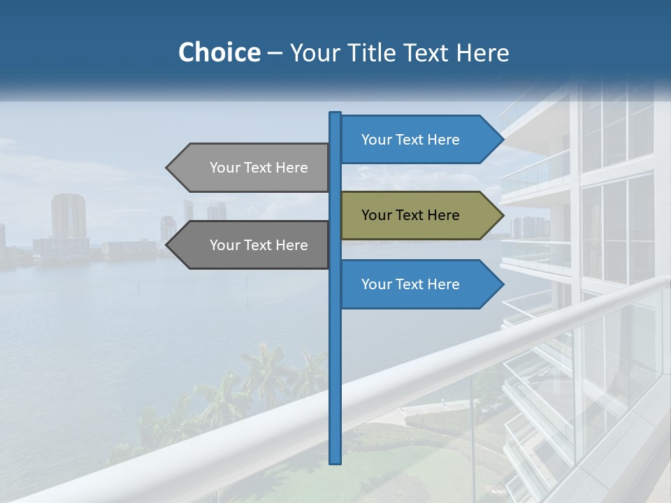 A View Of A Body Of Water From A Balcony PowerPoint Template