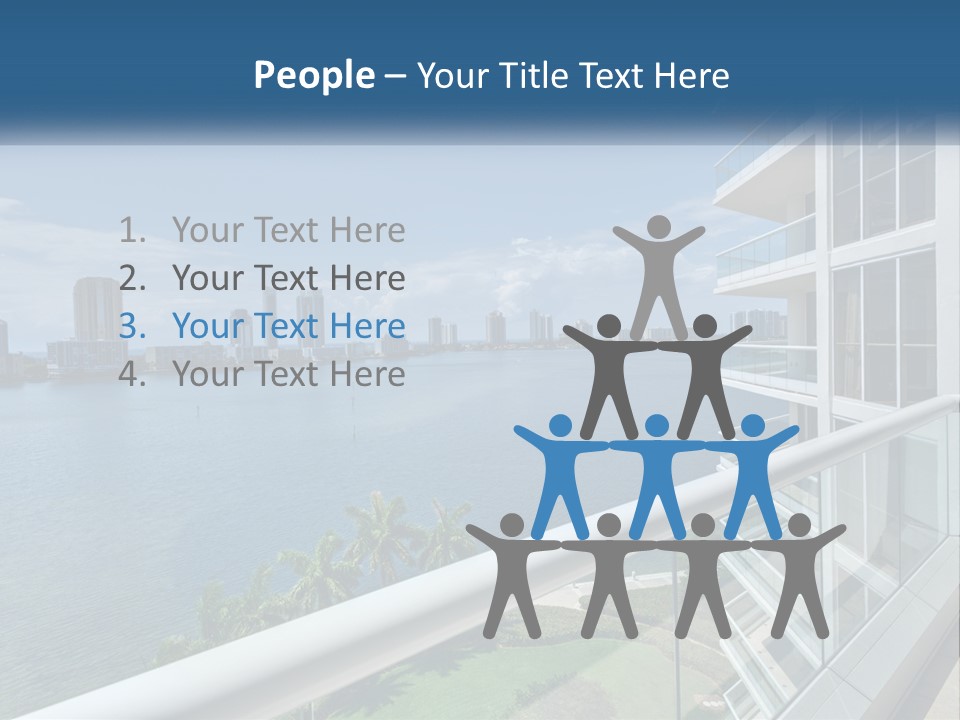 A View Of A Body Of Water From A Balcony PowerPoint Template