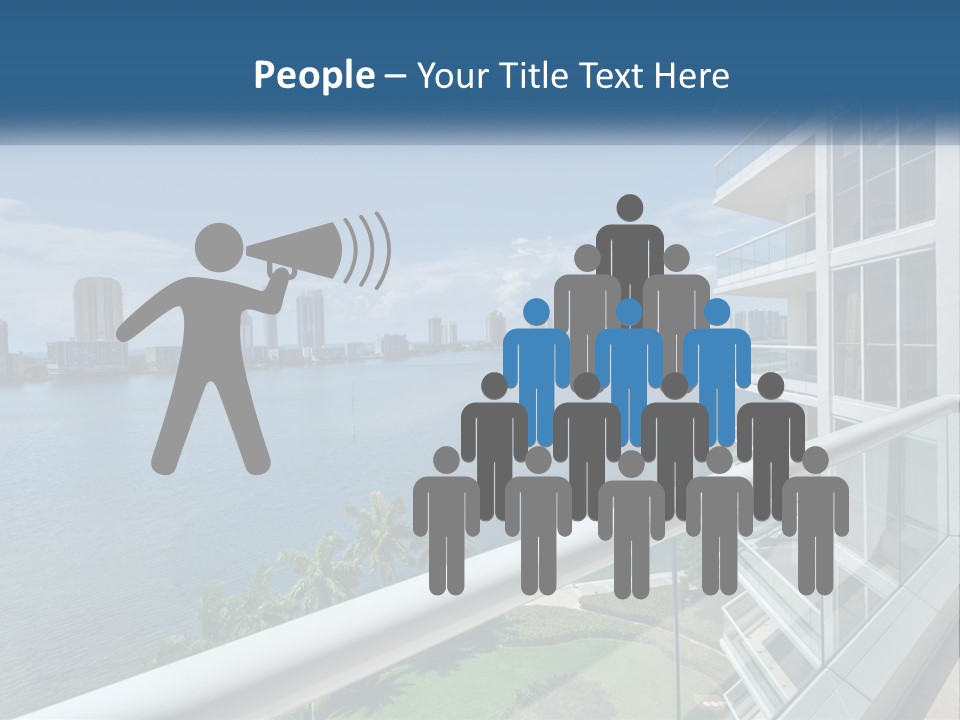 A View Of A Body Of Water From A Balcony PowerPoint Template