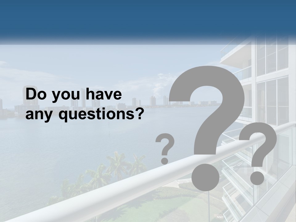A View Of A Body Of Water From A Balcony PowerPoint Template