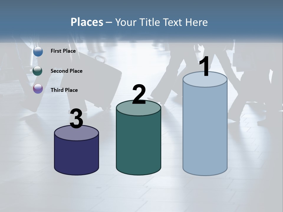 A Group Of People Walking Through A Train Station PowerPoint Template