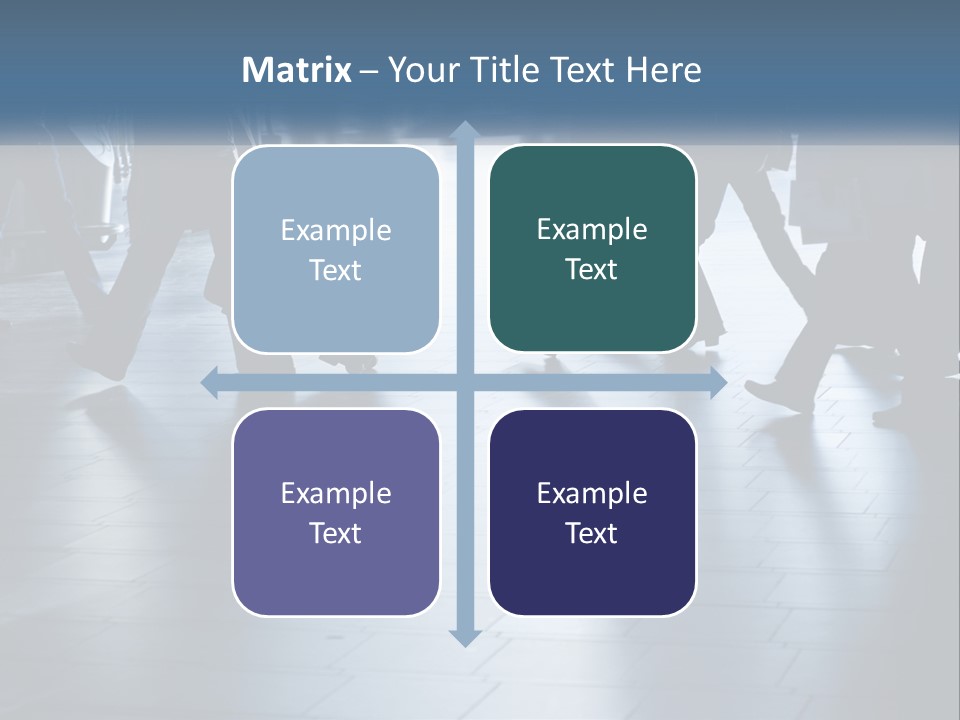 A Group Of People Walking Through A Train Station PowerPoint Template