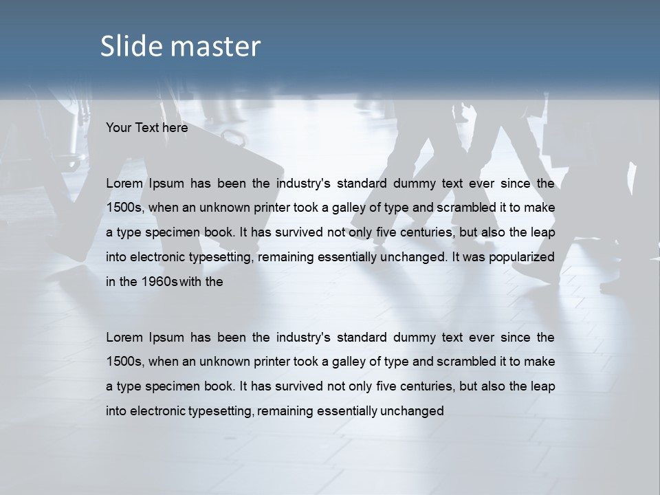 A Group Of People Walking Through A Train Station PowerPoint Template