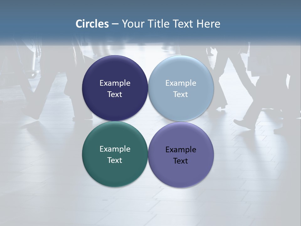 A Group Of People Walking Through A Train Station PowerPoint Template