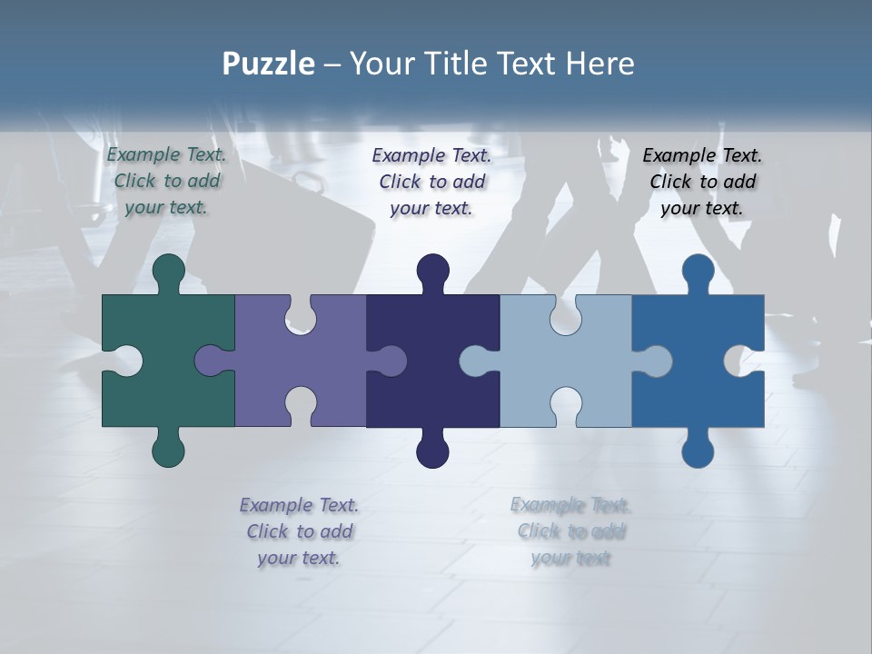 A Group Of People Walking Through A Train Station PowerPoint Template