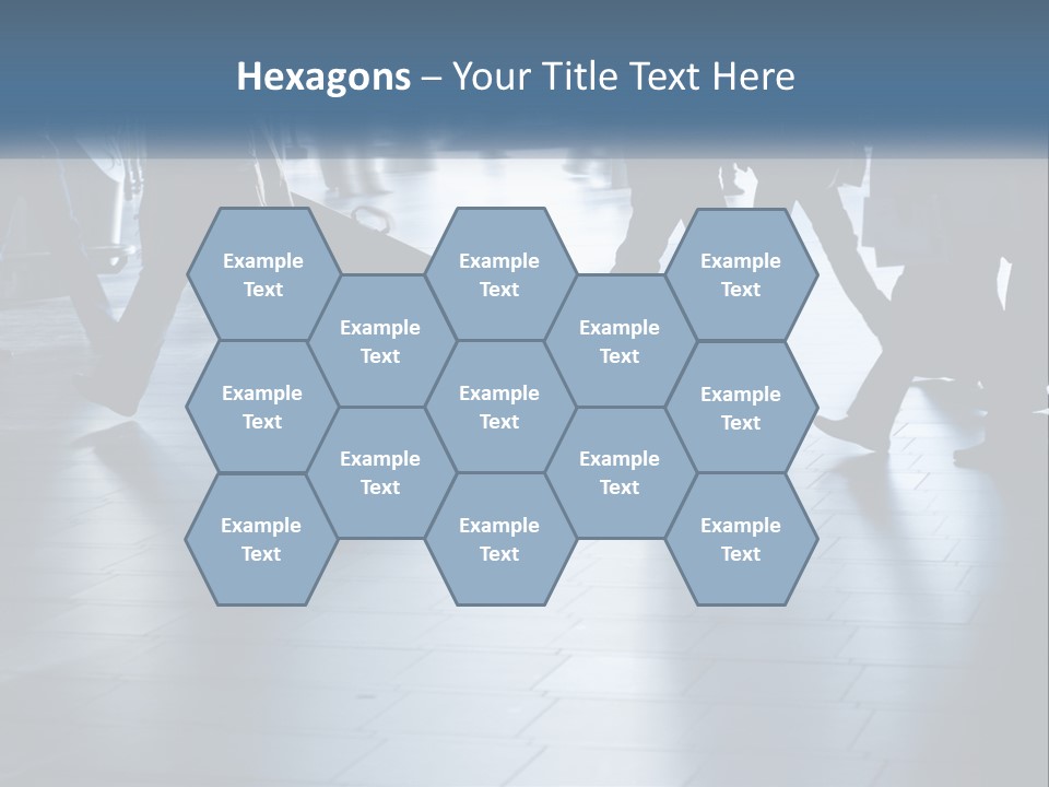 A Group Of People Walking Through A Train Station PowerPoint Template