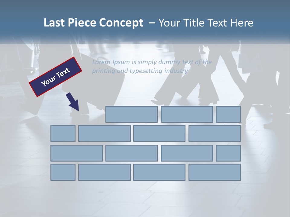 A Group Of People Walking Through A Train Station PowerPoint Template