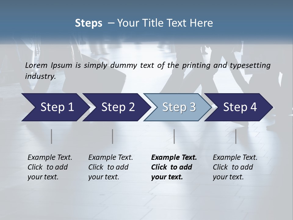 A Group Of People Walking Through A Train Station PowerPoint Template