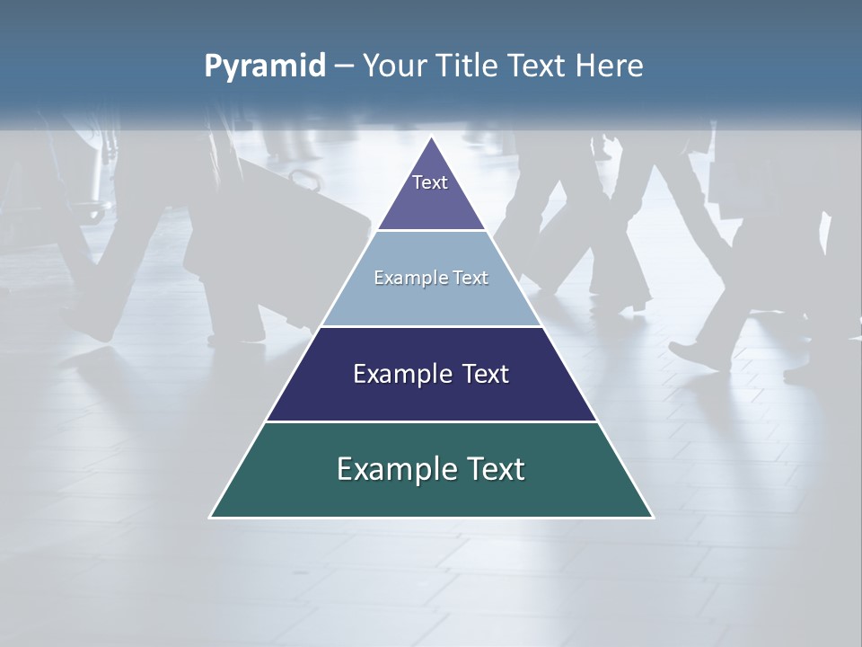 A Group Of People Walking Through A Train Station PowerPoint Template