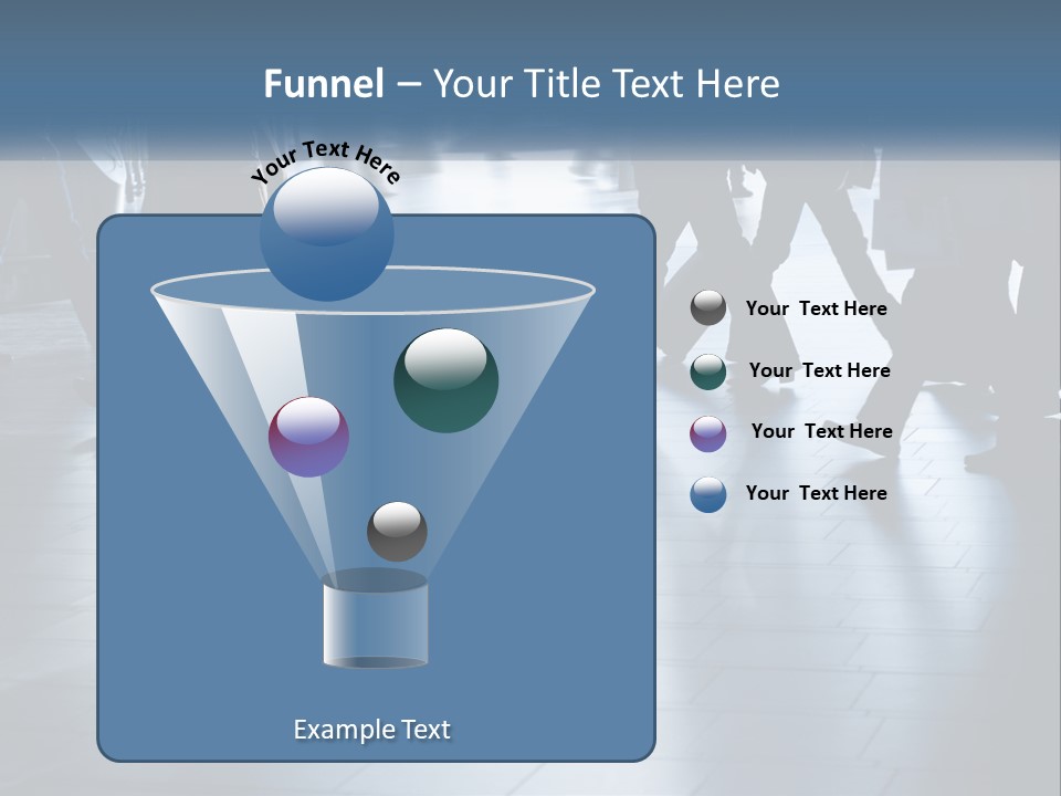 A Group Of People Walking Through A Train Station PowerPoint Template