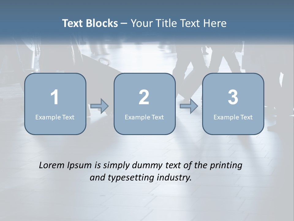 A Group Of People Walking Through A Train Station PowerPoint Template