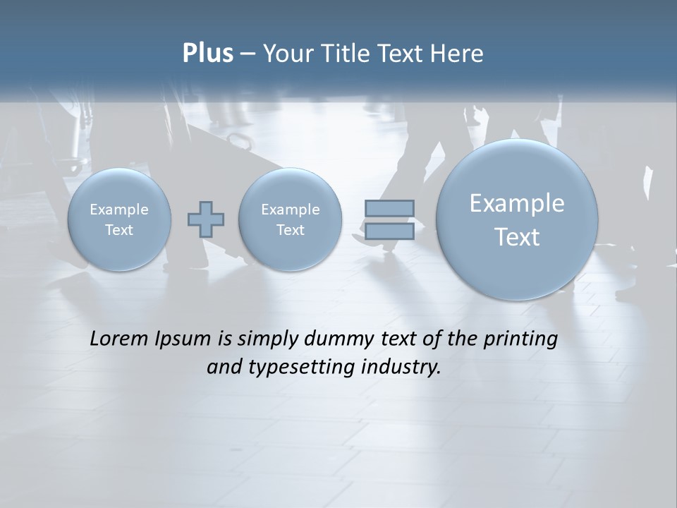 A Group Of People Walking Through A Train Station PowerPoint Template