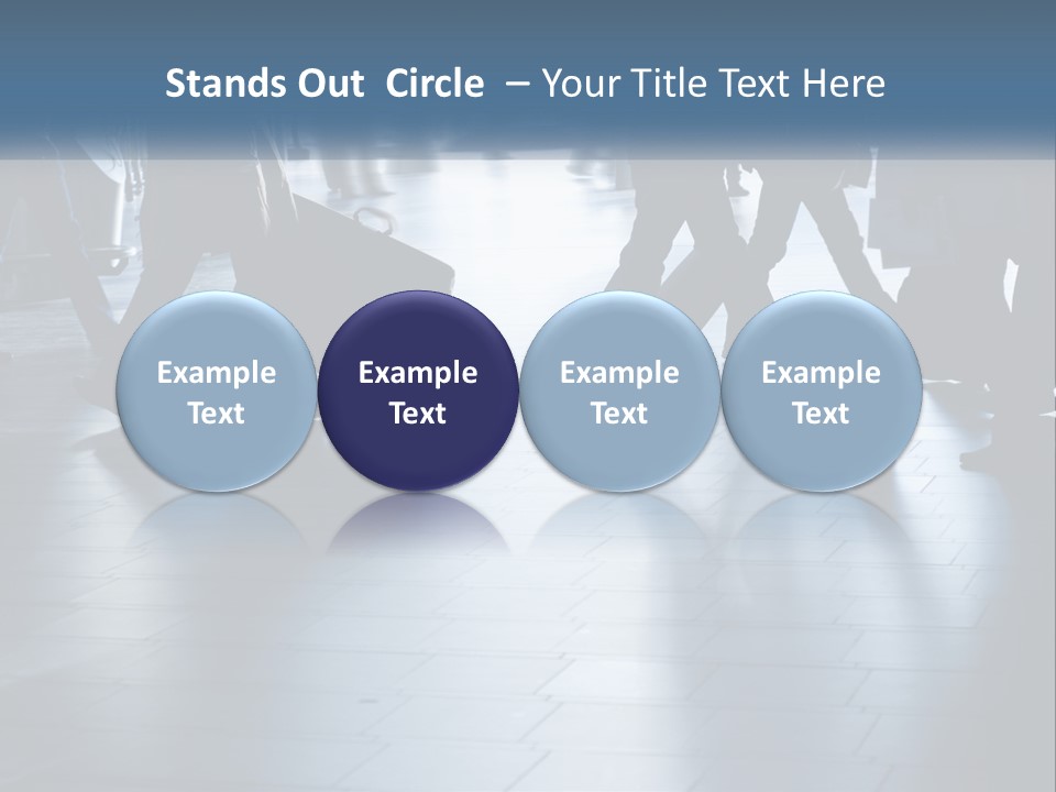 A Group Of People Walking Through A Train Station PowerPoint Template