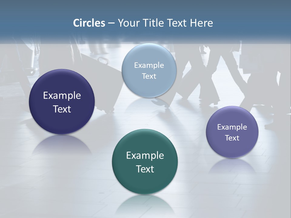 A Group Of People Walking Through A Train Station PowerPoint Template