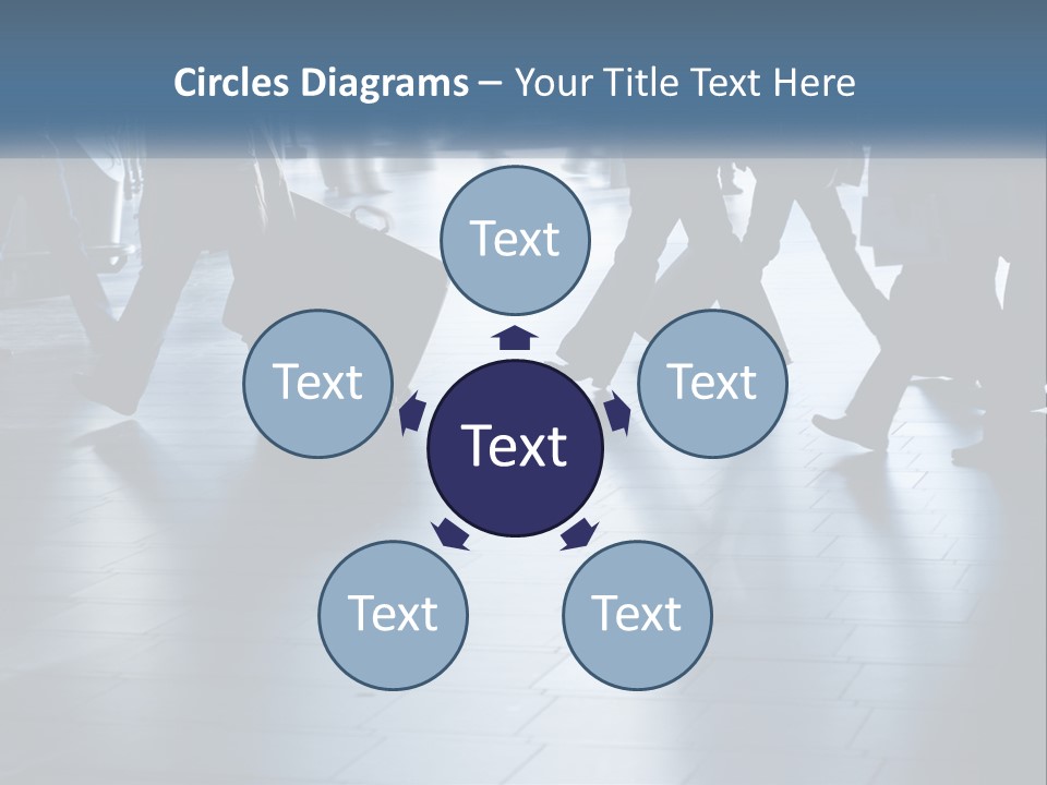 A Group Of People Walking Through A Train Station PowerPoint Template