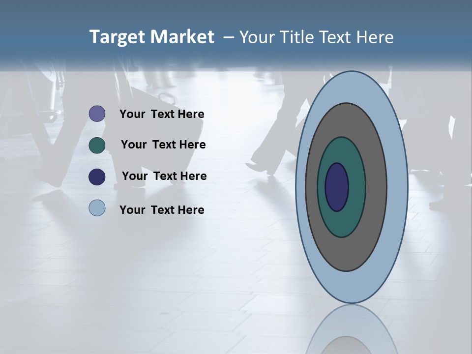 A Group Of People Walking Through A Train Station PowerPoint Template
