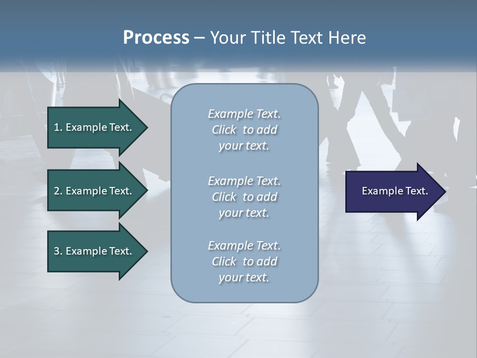 A Group Of People Walking Through A Train Station PowerPoint Template