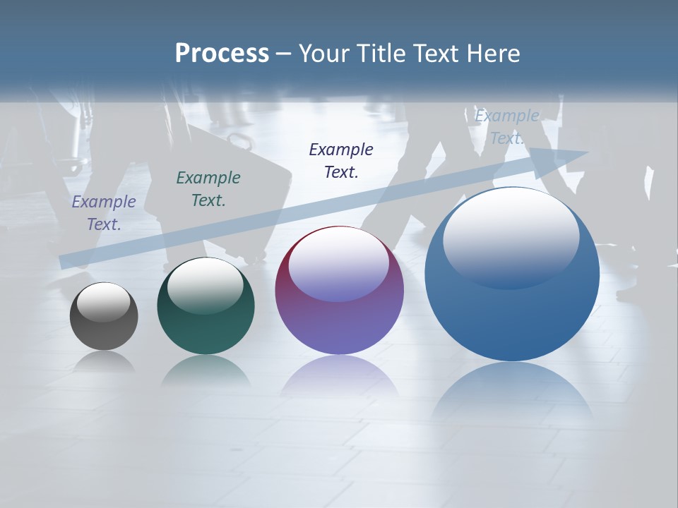 A Group Of People Walking Through A Train Station PowerPoint Template