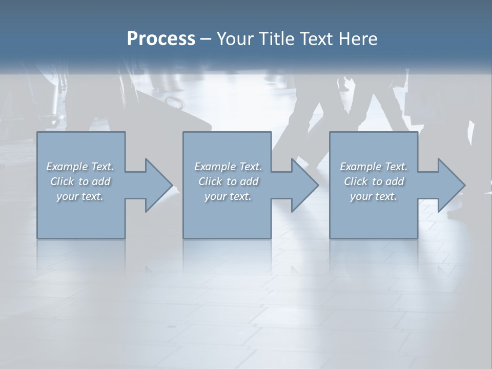 A Group Of People Walking Through A Train Station PowerPoint Template