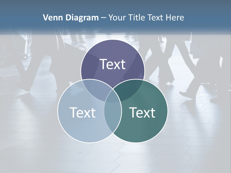 A Group Of People Walking Through A Train Station PowerPoint Template