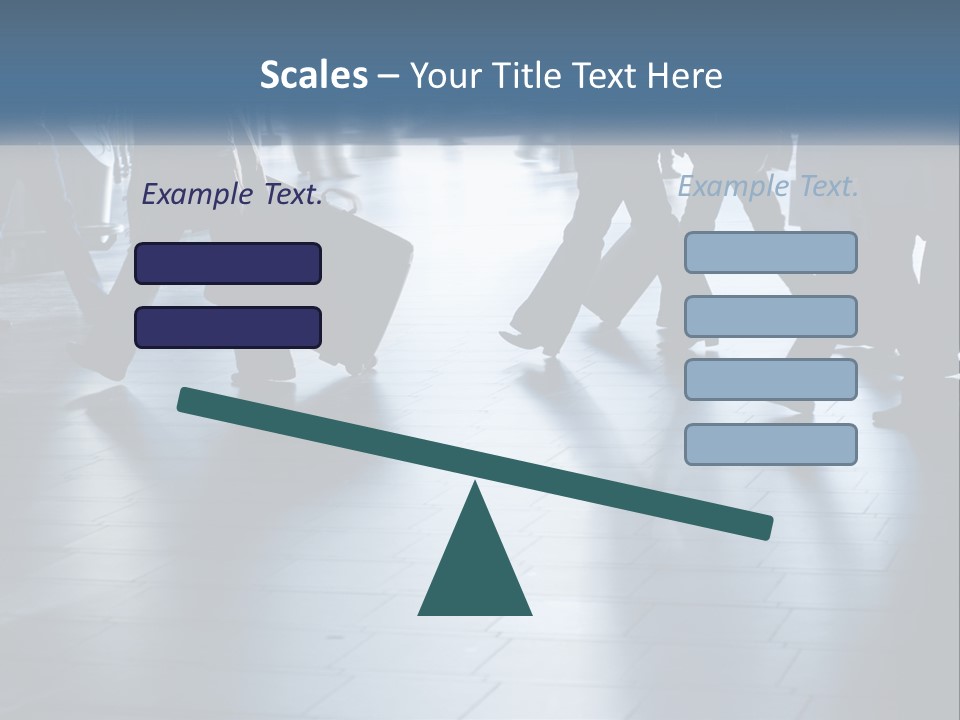 A Group Of People Walking Through A Train Station PowerPoint Template