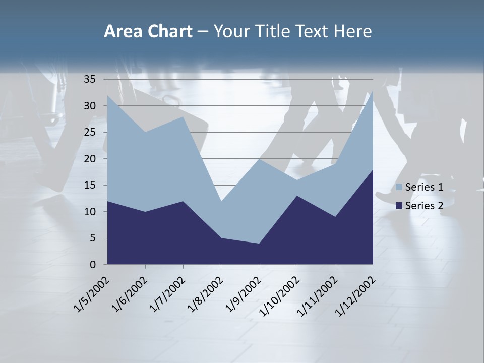 A Group Of People Walking Through A Train Station PowerPoint Template