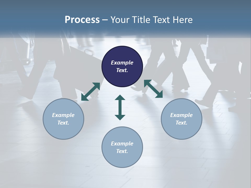 A Group Of People Walking Through A Train Station PowerPoint Template
