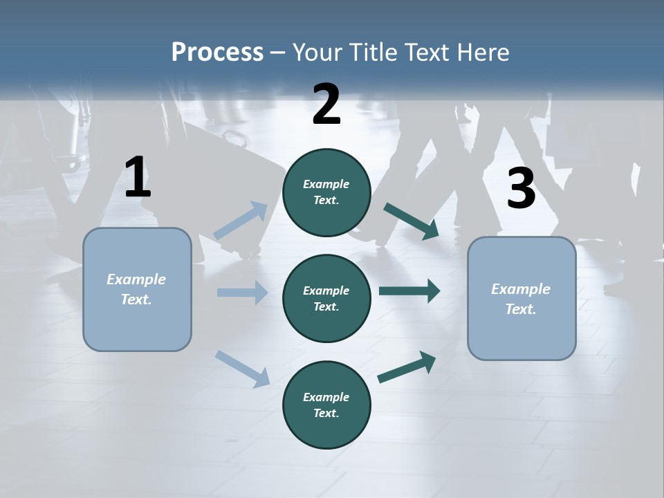A Group Of People Walking Through A Train Station PowerPoint Template