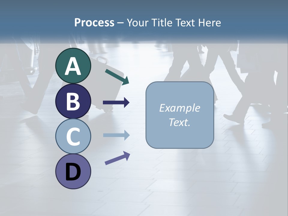 A Group Of People Walking Through A Train Station PowerPoint Template