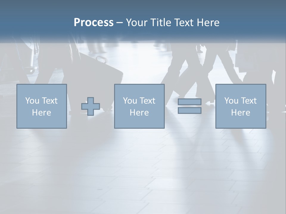 A Group Of People Walking Through A Train Station PowerPoint Template