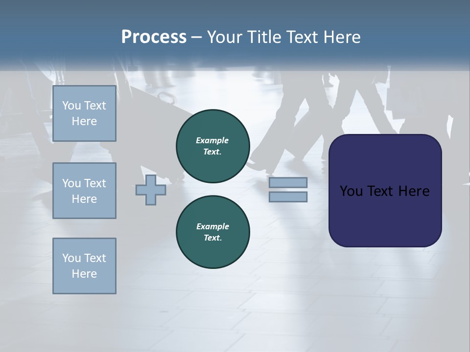 A Group Of People Walking Through A Train Station PowerPoint Template