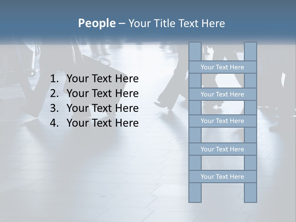 A Group Of People Walking Through A Train Station PowerPoint Template