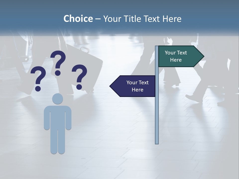 A Group Of People Walking Through A Train Station PowerPoint Template